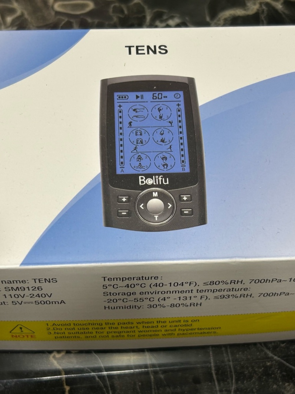 Black TENS Unit - Portable Pain Relief Device